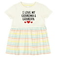 thumbnail image 3 of Inktastic I Love My Grandma and Grandpa Girls Baby Dress, 3 of 5