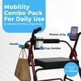 thumbnail image 3 of Mobility Aid Combo Pack, Cup Holder, Phone Grip, Bag Hooks, 1 Count, 3 of 14