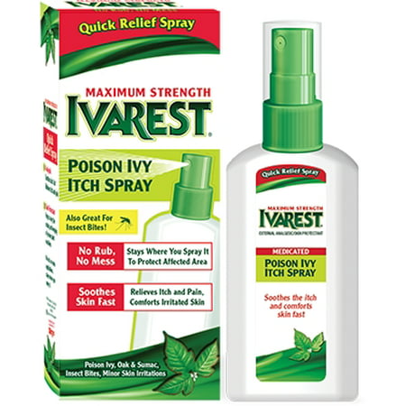 Ivarest Maximum Strength Poison Ivy Spray and Bug Bite Relief, 3.4 Oz