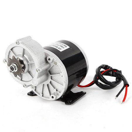 24 Volt 350 Watt Gear Reduction Electric Motor, Bicycle Brushed Motor Reductor for Electric Bicycle Bike Scooter MY1016Z3 with 9 Tooth Sprocket