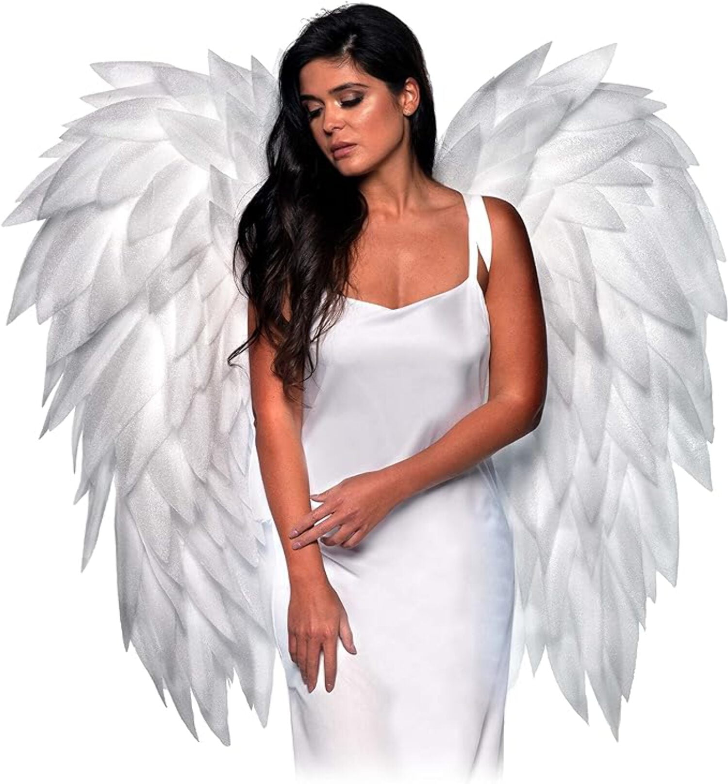 Treatürself angel wings long dress White トリートユアセルフ angel wings long dress white