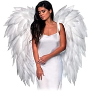 UNDERWRAPS Large FOAM Costume Angel Wings - Adult Huge Halloween Costume, Photoshoot Prop for Men & Women, (Black)
