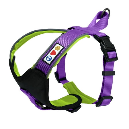 UPC: 0670579870078 | Pawtitas Padded Reflective Dog Harness Extra Small Adjustable Purple Dog Harness