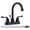 Black, variant on WOWOW Matte Black Bathroom Faucet, 2 Handle Basin Faucet, 4 Inch Centerset Bathroom Faucet with Drain Assembly and Supply Hoses, Bathroom Sink Faucet Black