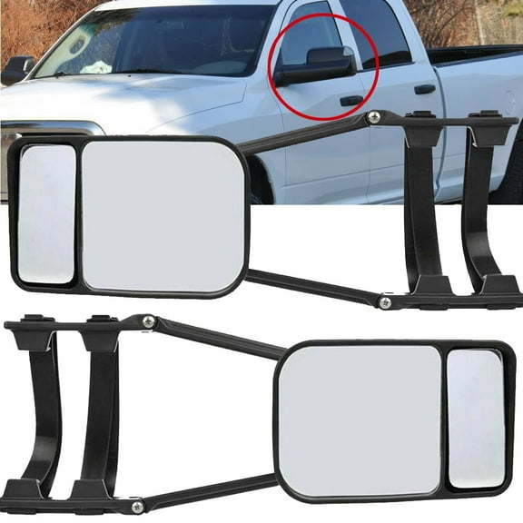 XUKEY Pair Tow MirrorsExtension Car Blind Spot W/Strap Fit for Pickup Truck Universal