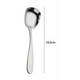 thumbnail image 2 of Foqnuq 2pc Stainless Steel Spoons - Flat Bottom, Dessert & Rice Spoons - Rust-Proof, Ergonomic Handles - For Kids, Muffins, Soup, Porridge, 2 of 9