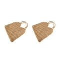 thumbnail image 3 of kurtrusly Fashionable And Functional Straw Beach Bag For Any Occasion Space-saving Blended Straw Handbag khaki 2Set, 3 of 6