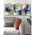 thumbnail image 4 of SHENIFY Abstract Wall Art Blue Gray White Modern Minimalist Painting Decor Graffiti Artwork 11x14in3pcs Natural Framed, 4 of 5