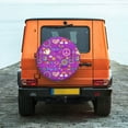 thumbnail image 6 of Rateoe Peace Love and Dove Flower Power Pattern Tire Cover Wheel Protectors Weatherproof Wheel Covers Universal Fit for Trailer Rv SUV Truck Camper Travel Trailers Accessories-14 inch, 6 of 6