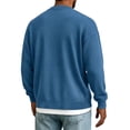 thumbnail image 4 of Mens V Neck Cardigan Zaewscy Men's V Neck Button Down Cardigan Long Sleeve Loose Casual Jacket Blue XXXL, 4 of 6