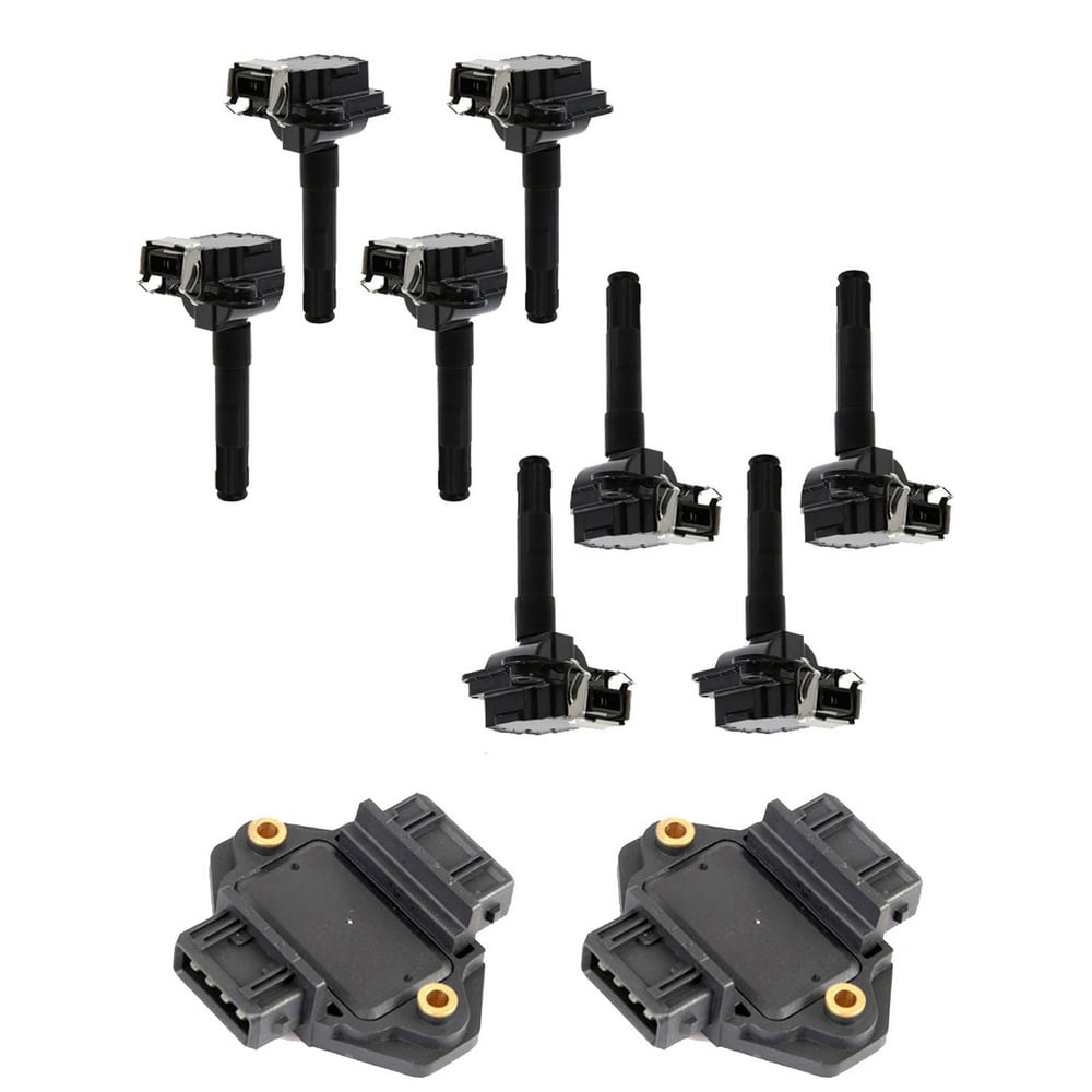 Set of 8 Ignition Coil and 2 Ignition Spark Control Module for 1998