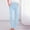 Light Blue, variant on Women's Plus Black Pants for Women Plus Size Jeans Women High Waisted Wide Leg Pants Casual Drawstring Elastic Trousers Comfy Straight Leg Long Pants with Pockets