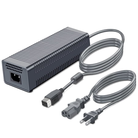 Xbox 360 Power Cord AC Adapter Power Supply Power Brick Home Wall Travel Charger Cable Replacement Accessories Kit for Microsoft Xbox 360 Gaming Console with LED Indicator [Xbox 360]