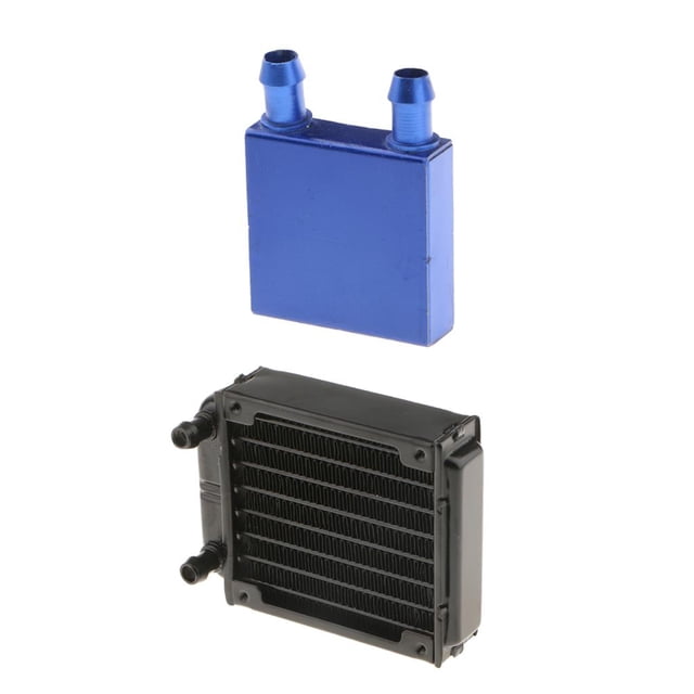 Enfriador de Refrigeración Por Agua para Computadora de 80 Mm Ventilador de 80 Mm 8 Tubos + Bloque de Agua de 40 Mm