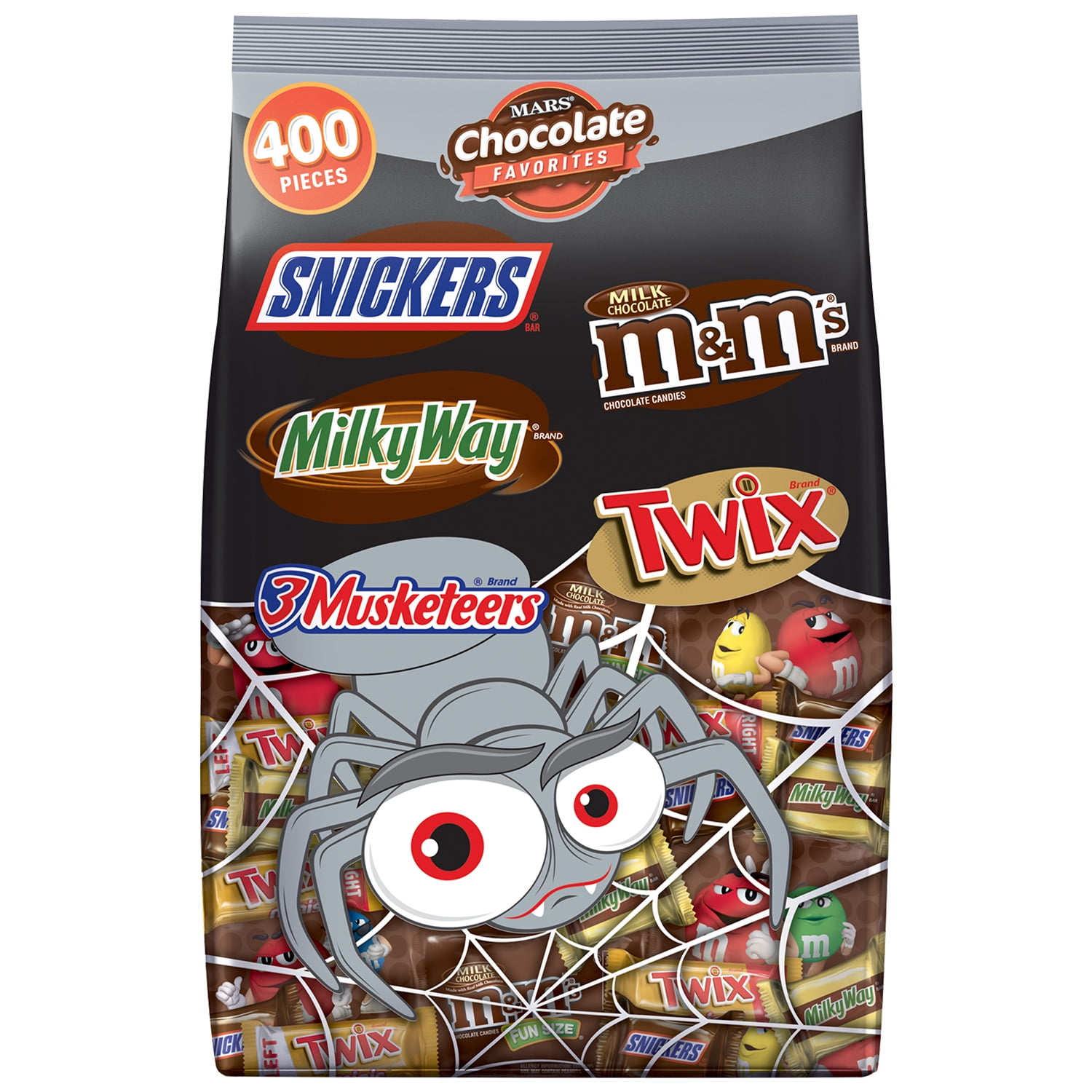 Mars Wrigley Chocolate Favorites Variety Halloween Candy Bag Contains 400 Pieces, 126.3 Oz