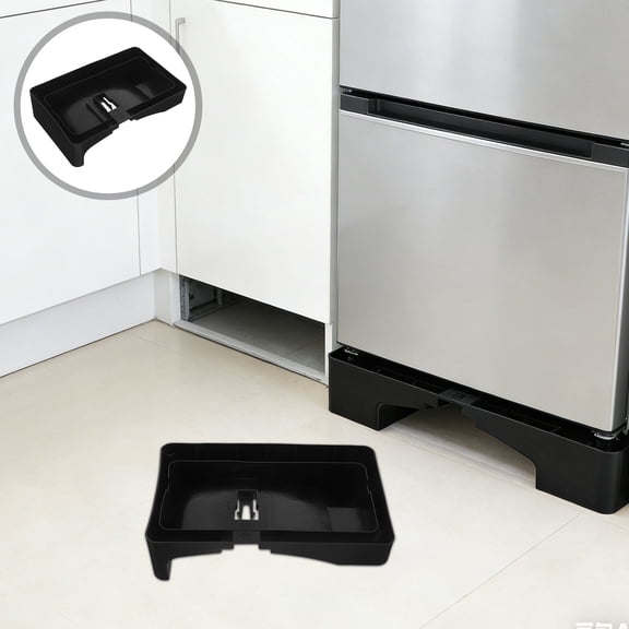 BESTYASH Black Plastic Fridge Bottom Water Collector Universal Evaporator Pan Replacement