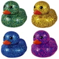 thumbnail image 3 of Juego de 4 patos gigantes de goma Bath Toys JA-RU con purpurina, 18 cm, 3 of 7