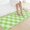 Green and White Checkered Pattern, variant on Blue and Black Checkered Pattern Non-Slip Bath Mat, Entryway Door Rug with Rubber Backing & Soft Surface, Water Absorbent Gifts for Bathroom Kitchen Entryway,20"x31.5"