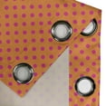 thumbnail image 4 of Ambesonne Orange and Pink Grommet Curtain, Abstract Polka Dot, 50" x 72", Orange and Pink, 4 of 6