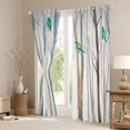 thumbnail image 3 of Erosebridal Rideaux et Draperies Oiseau Vert (52x84), Rideaux Occultants 30 %-50 % Botanique et Animal pour Chambre, Luxueux, 3 of 5
