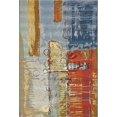 thumbnail image 2 of Unique Loom Collection Moderne Abstrait, Rustique, Couleurs Vives, Vintage, Tapis d'Intérieur et d'Extérieur, 5 Pi 3 Po x 8 Pi, Multicolore/bleu, 2 of 5