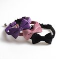 thumbnail image 4 of Detachable Bowknot Cats Collar With Bell Size Adjustable Comfortable Beautiful Solid Color Dogs Bow Tie Pets Accessories, 4 of 7