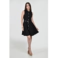 thumbnail image 1 of Vestido camisero con cinturon Roman Fashion /Juvenil, 01677 (Negro) negro CH, 1 of 5