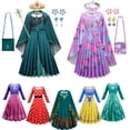 thumbnail image 2 of Frozen Anna Encanto Disfraces para niñas Isabella Fiesta de cumpleaños de Halloween Prom Cosplay Rapunzel Snow White Merida Princess Dress4T (Etiqueta 120) Gao Jinjia LED, 2 of 2