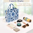 thumbnail image 5 of FORMRS Womens Corduroy Tote Bag Crossbody Shoulder Handbag with Pocket, Blue Floral Pattern, 5 of 7