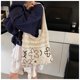 thumbnail image 4 of Crochet Bag Women Patrón Flores Malla Damas Bolso Hombro Diario () Blanco, 4 of 9