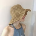 thumbnail image 6 of Women Floppy Beach Hat Summer Bucket Hat Pocketable Sun Hats Wide Brim Straw Hat, 6 of 8