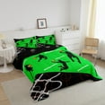thumbnail image 3 of Erosebridal Teens Basketball Comforter Sets Queen Size, Green Comforters & Duvets, Modern Ball Sports Decor, Breathable 3pcs, 3 of 8