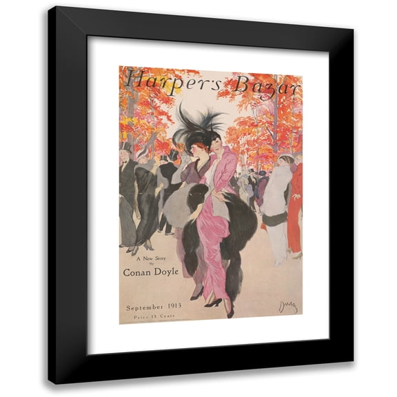 Etienne Drian 11x14 Black Modern Framed Museum Art Print Titled - Harper's Bazaar (1913)