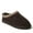 Coffee, variant on Fireside by Dearfoams Men's Grafton Genuine Shearling Clog Slipper with Embroidery