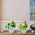 thumbnail image 3 of Yinkuu Easter Decoration Creative Potted Easter Egg with Chichen Mini 4.3*2.8in Spring Home Decor, 3 of 15