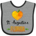 thumbnail image 3 of Inktastic St. Augustine Florida Orange in Heart Boys or Girls Baby Bib, 3 of 4