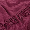 thumbnail image 5 of Home Soft Things Reversible Tweed Throw Blanket, Super Soft & Cozy - Crushed Berry, 50x60", 5 of 8