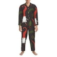 thumbnail image 4 of Kll Cute Christmas Gnomes Sleepwear Mens Flannel Pajamas,Long Cotton Pj Set, 4 of 9