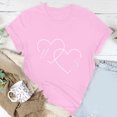 thumbnail image 2 of Ichuanyi Womens Tops Women Heart Printing Short Sleeve Shirt Casual Tops Blouse, 2 of 5