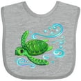 thumbnail image 3 of Inktastic Sea Turtle Swimming Boys or Girls Baby Bib, 3 of 4