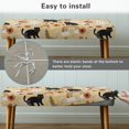 thumbnail image 5 of Whosucclay Ghost Cat Pumpkin Spider Web Skull Sunflower Print Stretch Rectangle Dining Bench Cover - Anti-Dust Removable Halloween Bench Slipcover Machine Washable Seat Cushion Protector for Banquet, 5 of 7