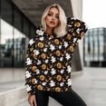 thumbnail image 5 of COEQINE Oversized Long Sleeves Women's Hoodies Tops Sweatshirts Pullover Fashion Y2K Loose Fit Cozy Soft Hooded Sweatshirt Ghosts and Pumpkins Crewneck Fall Winter Outfits Clothes, XL, 5 of 7