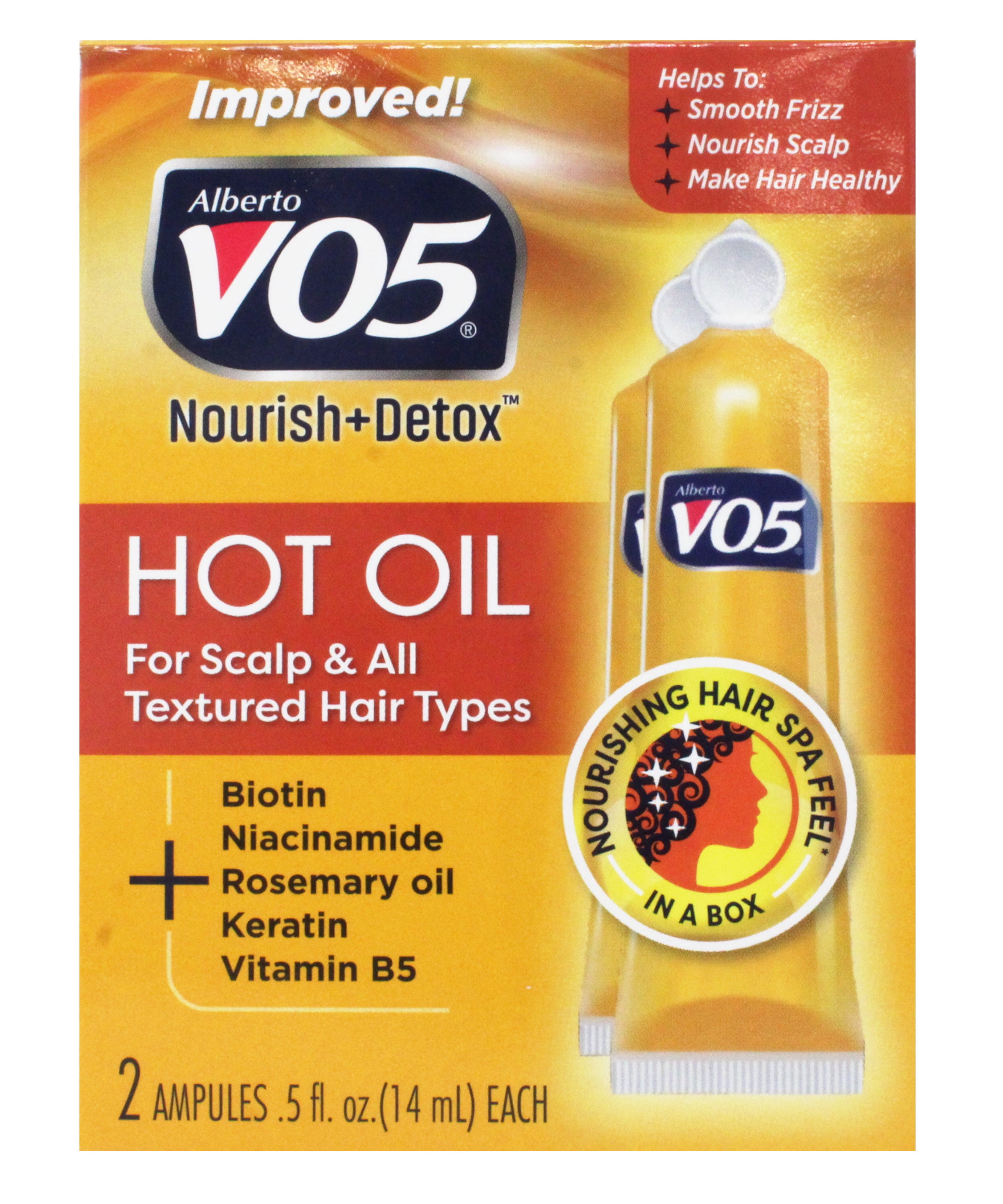 Alberto VO5 Moisturizing Hot Oil Treatment, 0.5 Ounce, 2-Count Tubes (6 Pack)