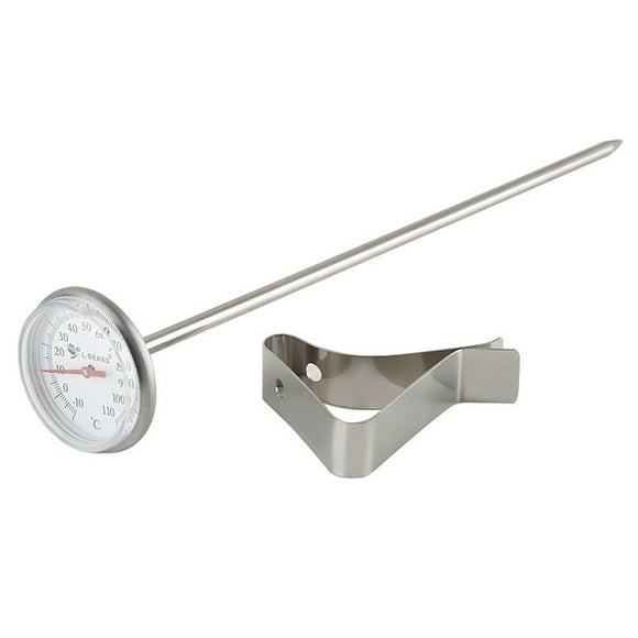 Milk Coffee Instand Read 2-Inch Dial Thermometer,Best For The Coffee Drinks,Chocolate Milk Foam Lengthened Probe Hanging Mode