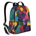 thumbnail image 2 of Lsque Vibrant Abstract Flow Pattern Backpack – School Travel Canvas Daypack with Ergonomic Padded Straps, Multiple Compartments & Leather Handle, 2 of 5