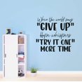 thumbnail image 2 of Try it One More Time Hope Motivational Quote Vinyl Wall Design Wall Art Sticker Designs Vinyl Stickers For Home House Walls Rooms Windows Bedroom Decoration Size (28x28 inch), 2 of 3