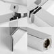 thumbnail image 3 of Grifo de baño, grifo monomando para lavabo de cascada alta, grifo para lavabo de diseño rectangular aplanado de estilo moderno, válvula de cerámica de ahorro de agua, latón cromado (modelo estándar) brillar  Electrónica, 3 of 4
