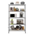 thumbnail image 4 of Zimtown Metal 5-Shelf Heavy Duty Storage Shelving Unit Steel Organizer Wire Rack Silver, 4 of 5
