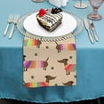thumbnail image 4 of Cloth Napkins Cute Dachshunds Colorful Soft Comfortable Napkins 4 pcs for Family Dinners Weddings Cocktail Kitchen Banquet Decorative Washcloths, 4 of 6