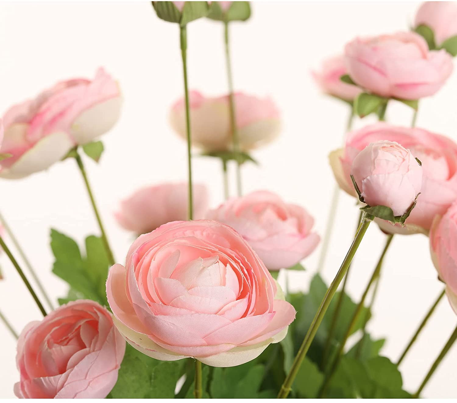 Artificial Silk Flowers Ranunculus Fake Flower,Suitable for Core Decorations,Weddings,Homes,Artistic Decorations,and Props (Pink)
